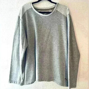 Tommy Bahama Men's Size XXL 2XL Gray Crew Neck Fleece Sweatshirt Cotton Blend